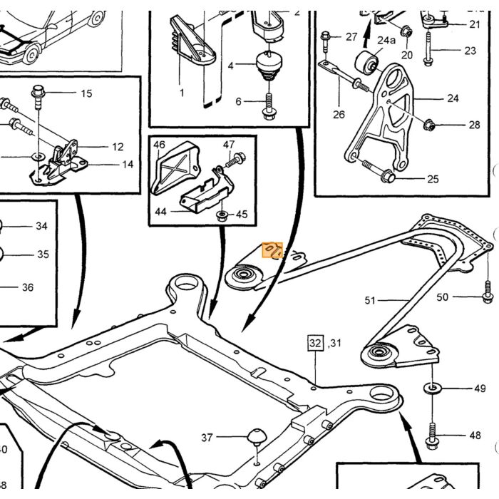 Supporto motore Volvo, pezzo Volvo nr 9434202