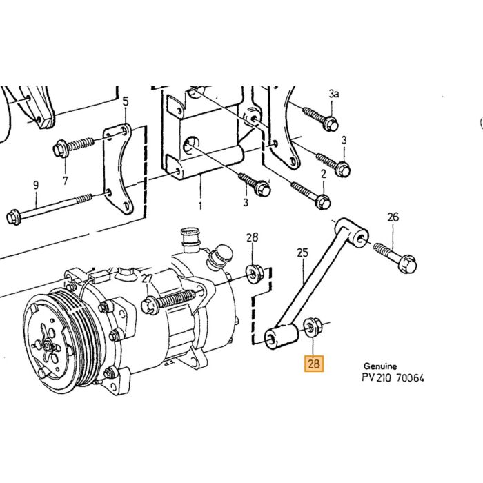 Volvo Supporto motore inferiore 850-V70 -2000 diesel (ba Volvo ricambi no 9434252
