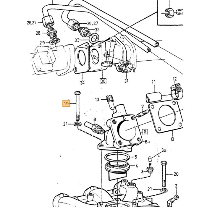 Anello di supporto Volvo per collettore B27 b28 iniezione 240 260 760 pezzo Volvo nr 943711