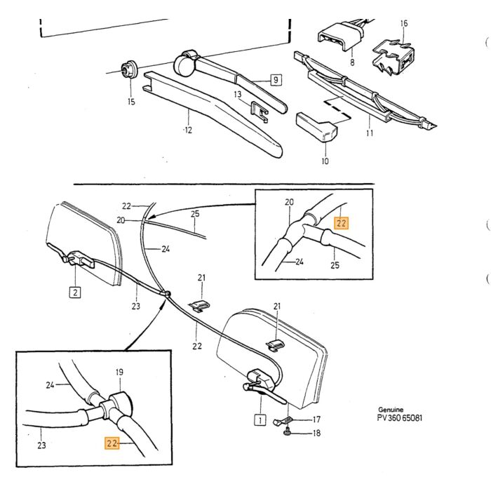Spruzzatore Fari Volvo Slang 3 mm diametro interno per metro, pezzo Volvo nr 943722