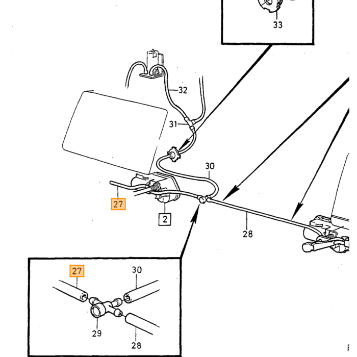 Spruzzatore Fari Volvo Slang 3 mm diametro interno per metro, pezzo Volvo nr 943722