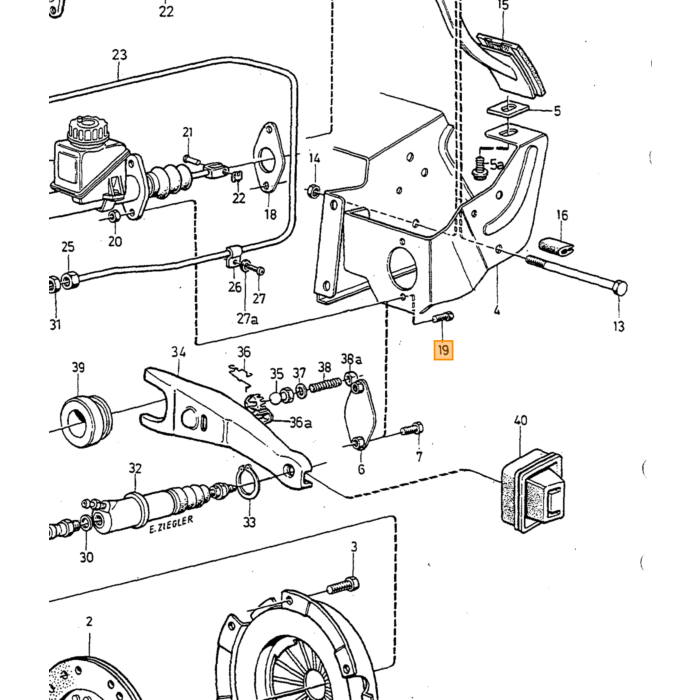 Tubo di collegamento Volvo tra serbatoio di espansione del liquido dei freni e cilindro principale della frizione 140 200 700 850 900 S90 V90 (-1998) numero di parte Volvo 944574