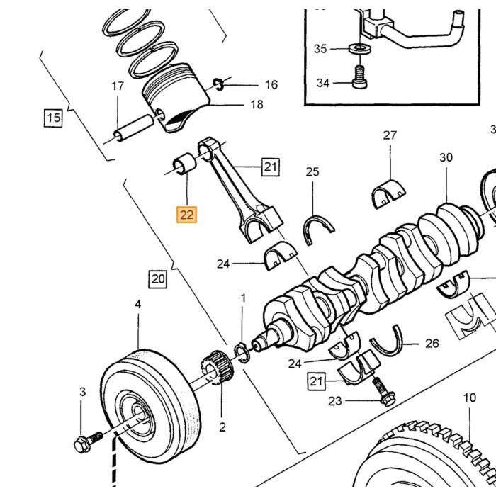 Volvo Set bulloni volano 10 pezzi Volvo del 1992  M11x26 Volvo ricambi no 9454743