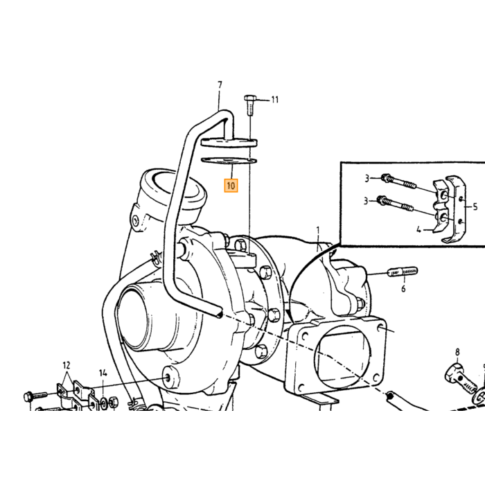 Volvo Slang vacuum EGR 240+260  Volvo onderdeel nr 945751