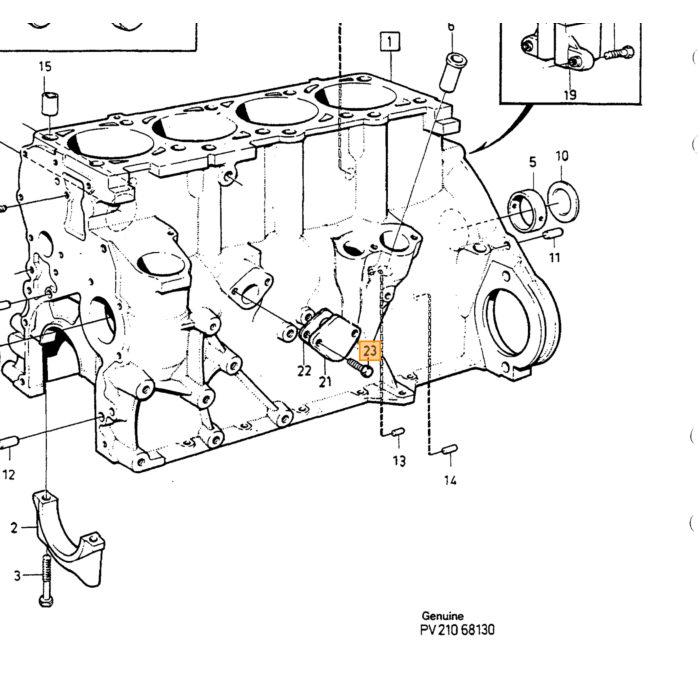 Bullone a flangia Volvo M8 x 16 per montaggio paraurti posteriore 240 diverse posizioni, pezzo Volvo nr 946440