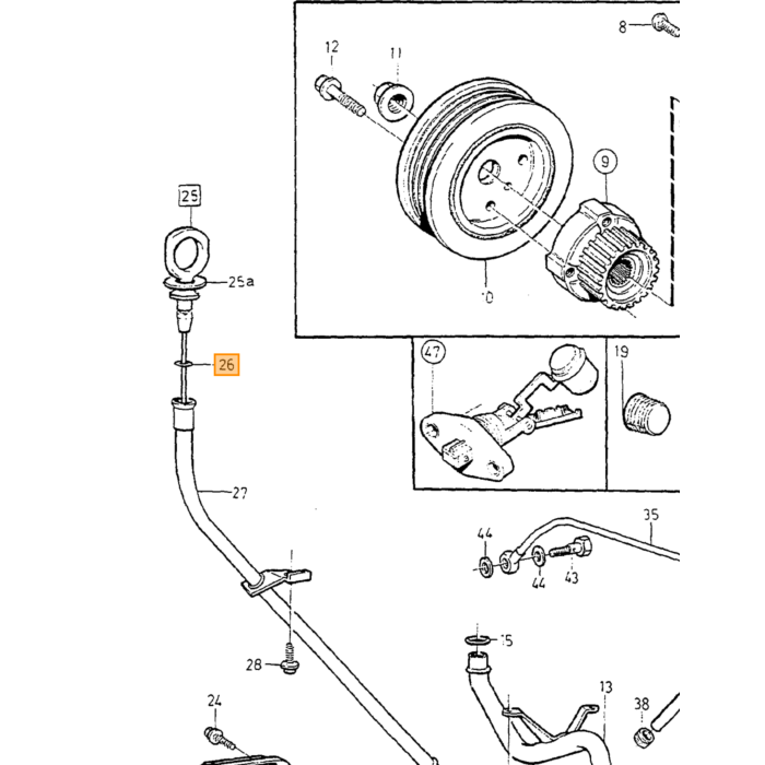 Volvo Astina livello olio di gomma anello B19 B21 B23 + Volvo ricambi no 947114