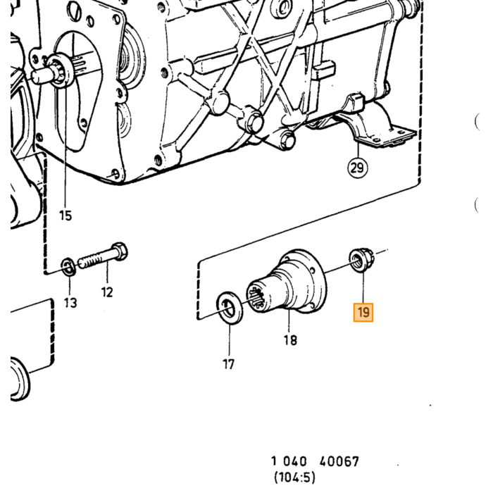 Dado Flangia Volvo 140 240 260 262 740 760 780 940 960, pezzo Volvo nr 947855