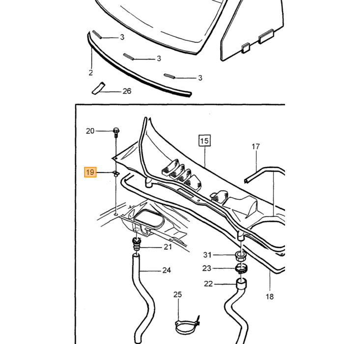 Volvo Dado in plastica da 4 8 mm Volvo vari modelli 2000 Volvo ricambi no 949125