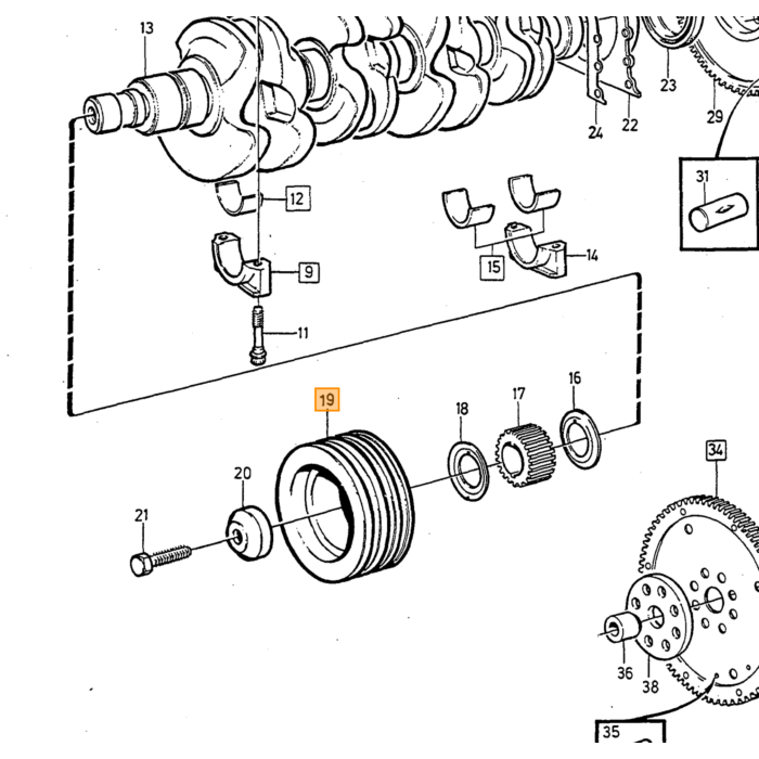 Vite esagonale di scarico Volvo M8 x 16 (00204 902278 946440 949734) Parte Volvo nr 949734