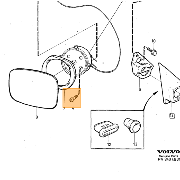 Parte Volvo a croce Volvo, numero di parte 949863