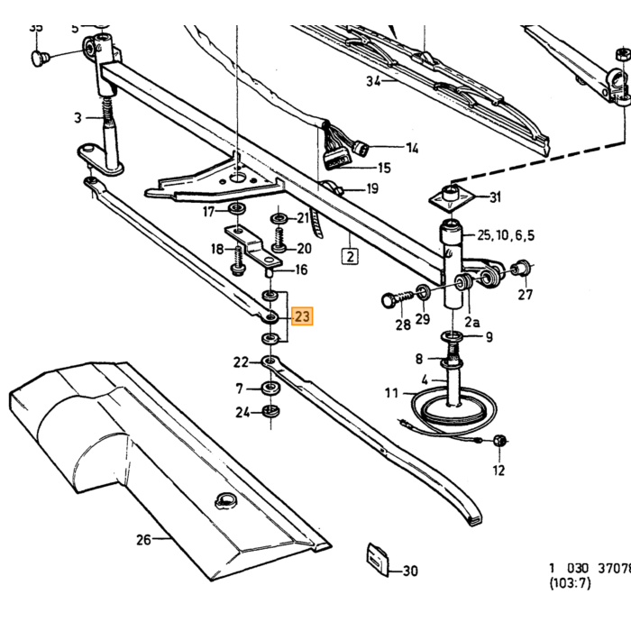 Tenda parasole Volvo, pezzo Volvo nr 9499310