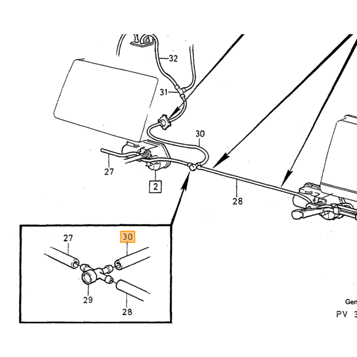 Tenda parasole Volvo, pezzo Volvo nr 9499310