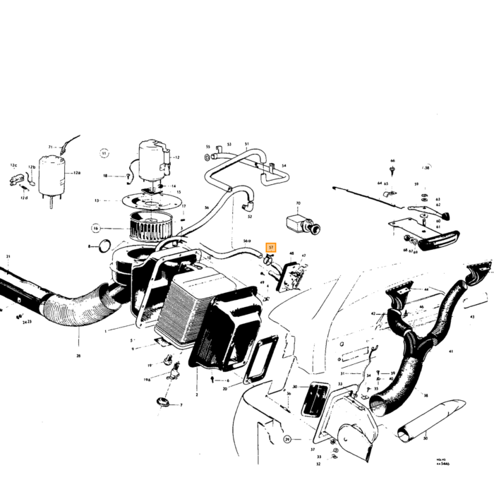 Morsetto per tubo del radiatore Volvo Amazon PV444+PV544+Duett0 (19-28 mm) 943472, pezzo Volvo nr 952652