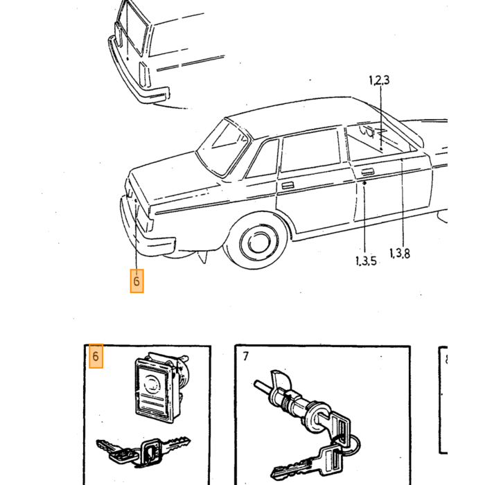 Vite a croce affondata Volvo tipo universale Volvo, pezzo Volvo nr 955161