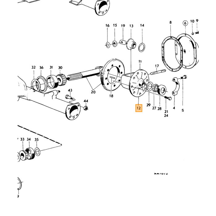 Volvo Dado asse posteriore PV544 per bullone a U Volvo ricambi no 955804
