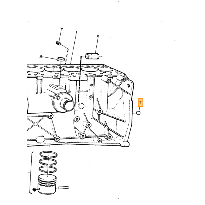 Volvo Collettore Revet B4B+B16 +B18+B20 cad UNC 5/16+M8 Volvo ricambi no 955894