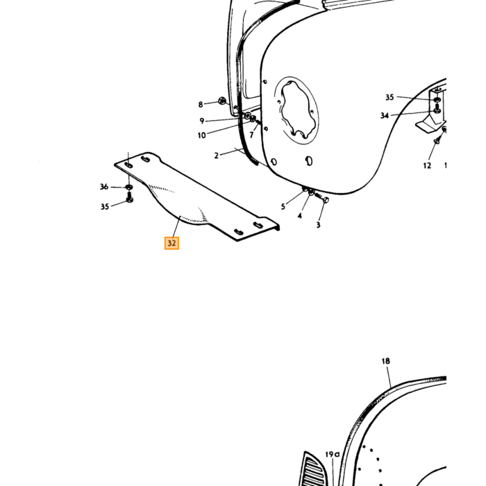 Parte Volvo con denti strappati Volvo, numero di parte 955948