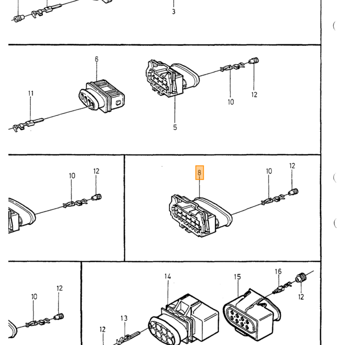 Terminale cavo Volvo, pezzo Volvo nr 956946