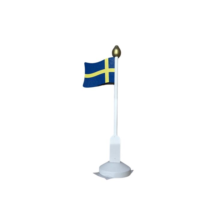Bandierina da Tavolo Volvo Svezia Sverige 25cm alta, pezzo Volvo nr 95849