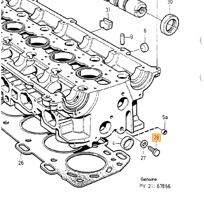 Spina Volvo, pezzo Volvo nr 960629