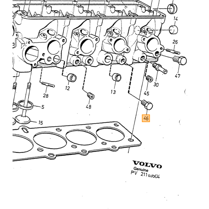 Spina Volvo, pezzo Volvo nr 960629