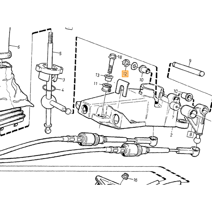 Montaggio della staffa di collegamento automatica e manuale Volvo E-CIR e montaggio del meccanismo del tergicristallo Volvo, numero di parte 966237