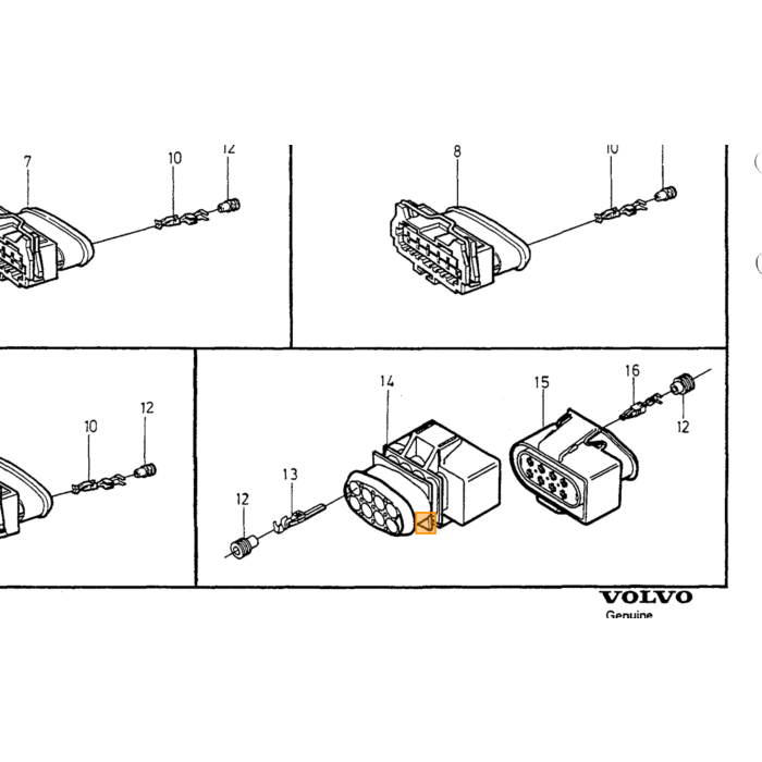 Guarnizione in gomma per passacavo Volvo 240 260 740 760 940 960 s90 v90 c70 850 s70 v70, pezzo Volvo nr 967695