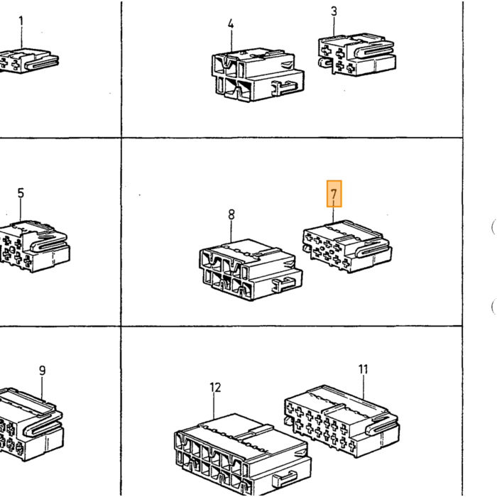 Isolatore per portellone Volvo 850 v70 estate 8 poli, pezzo Volvo nr 968400