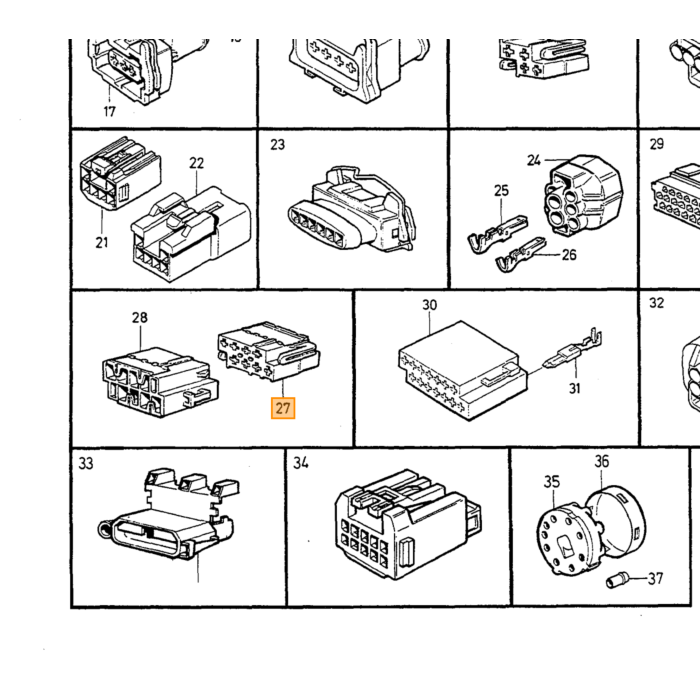 Isolatore per portellone Volvo 850 v70 estate 8 poli, pezzo Volvo nr 968400
