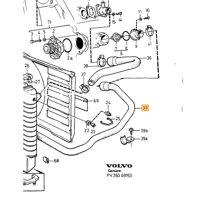 Cinghia V Volvo, pezzo Volvo nr 968936