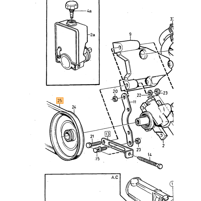 Volvo Pompa del servosterzo della cinghia di trasmission Volvo ricambi no 973538