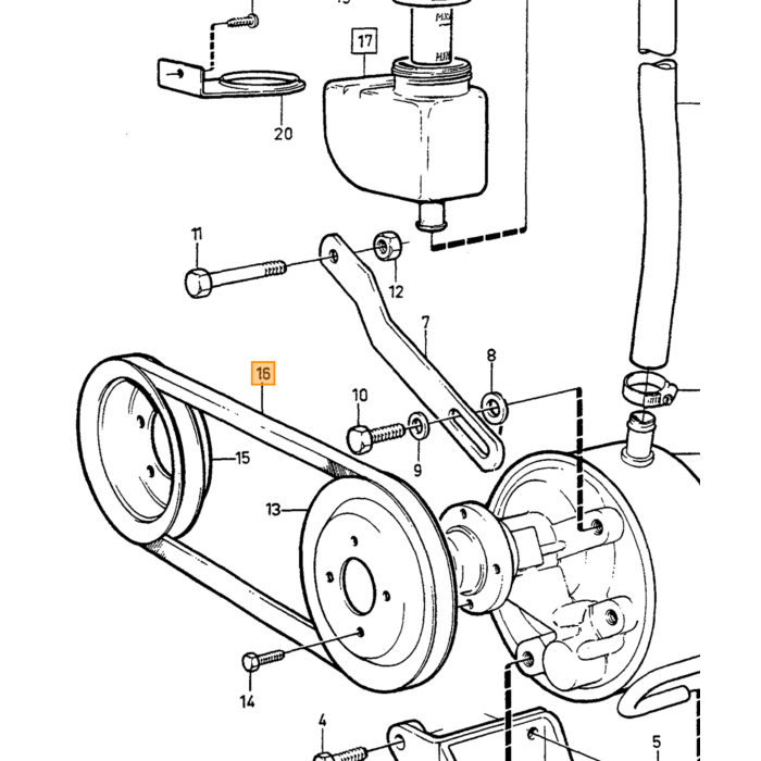 Volvo Servosterzo a cinghia trapezoidale 240 242 244 245 Volvo ricambi no 973542