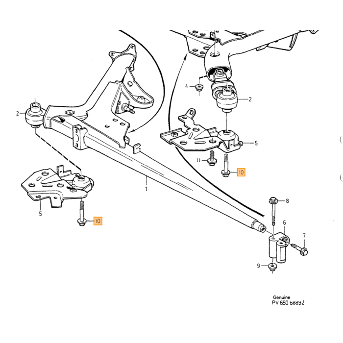 Volvo Bullone braccio oscillante posteriore Volvo 850 - Volvo ricambi no 977509