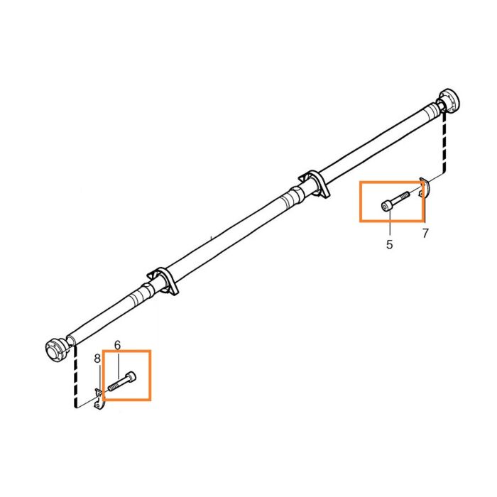 Volvo Bullone M8 x40 Albero cardanico Volvo S40 V50 S60 Volvo ricambi no 988143