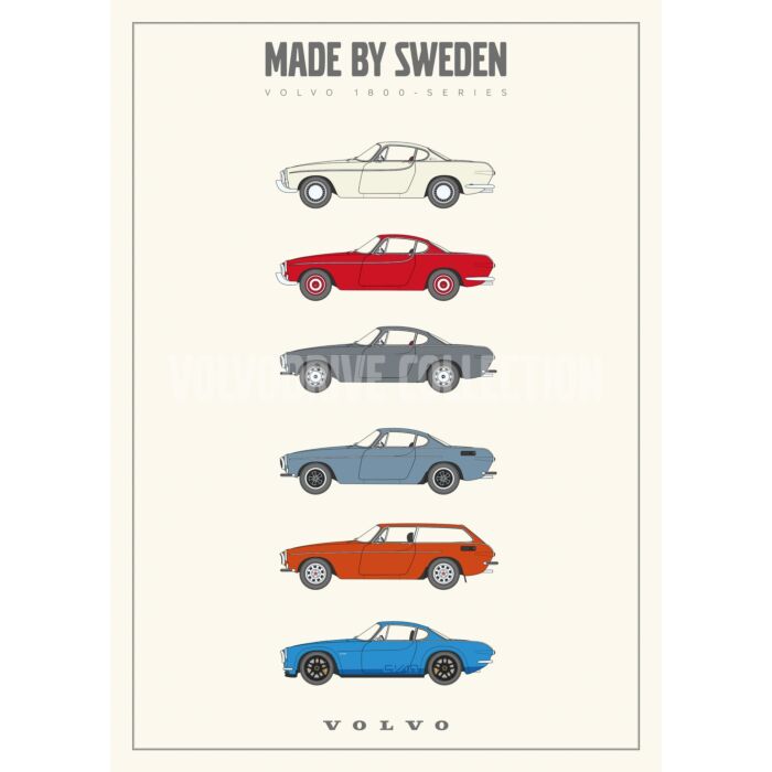 Poster Volvo P1800 Realizzato in Svezia Volvo parte nr posterP1800 prodotto