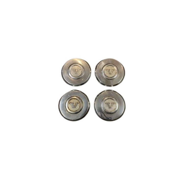 Copricerchio Volvo, Set 4 pezzi, Coprimozzo, Cappuccio mozzo, Copricerchio, Cappuccio mozzo, Originale Volvo, Serie Volvo 240, 242, 244, 245 1975-1984, Usato.