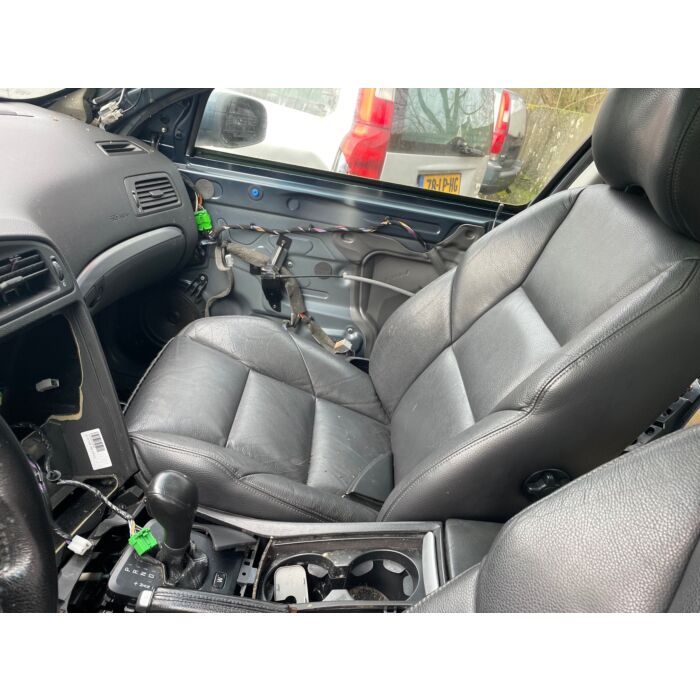 Set di sedili anteriori e posteriori in pelle per Volvo V70, interno in pelle grigio scuro