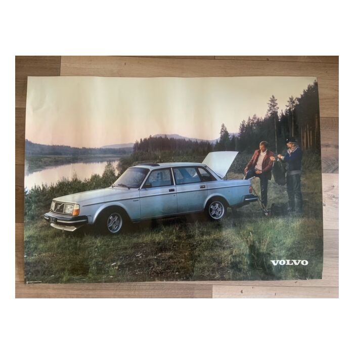Poster Volvo 244 GT, Reproductie Origineel, B1 Formaat 70 x 100 cm