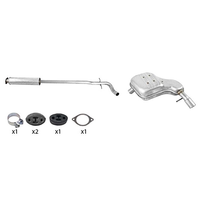 Uitlaat set S60 2000-2010 benzine met en zonder Turbo en Diesel