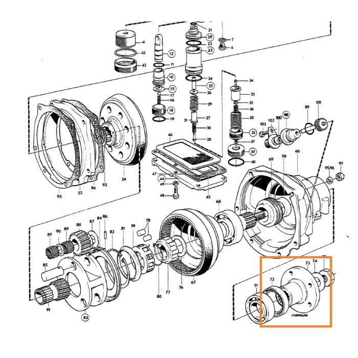 Flangia di trasmissione Volvo per asse uscente overdrive M41 120 130 220 140 200 P1800, dimensione dell'asse con scanalature fini 25MM, dimensione della flangia 87mm, numero di parte Volvo 380685.
