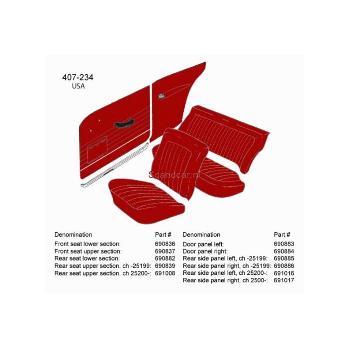 Mattenset P1800ES velours blauw complete set 696016