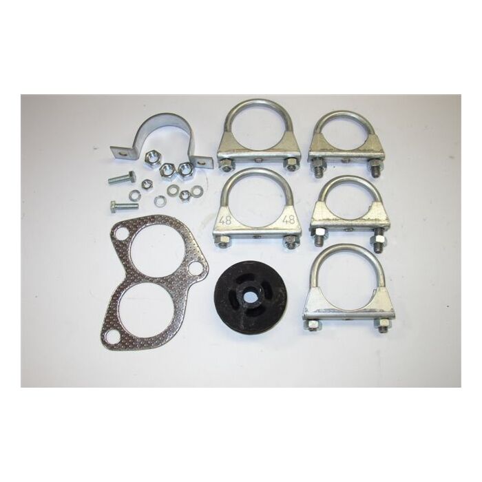 Uitlaat P1800 montageset -1969 chassinr 16500+ (carb)270711)