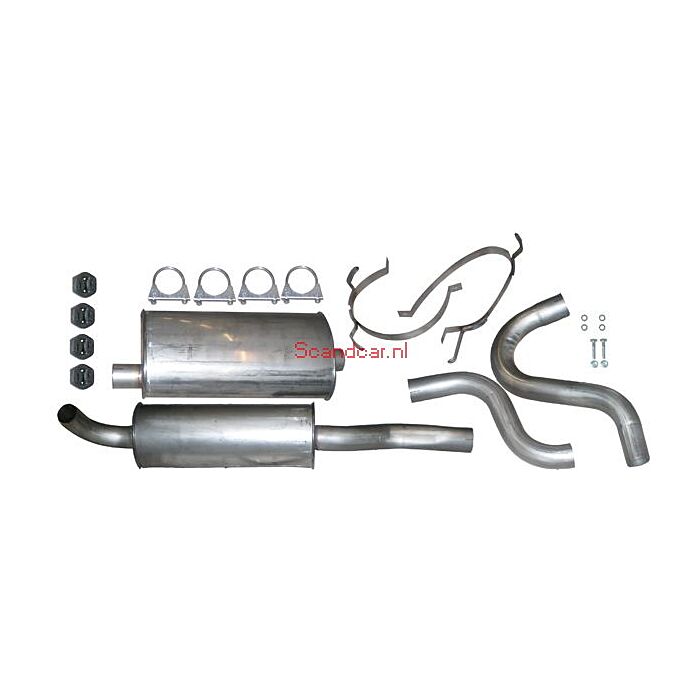 Uitlaatset  740 / 745 GL  GLE  GLT 8v +745 GLT 16V RVS turbo 54mm diam 1988+