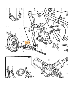 Braccio di regolazione vite sterzo assistito Volvo 240 740 940