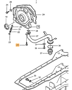 Guarnizione dell'astina del livello dell'olio a 5 cilindri per Volvo S60 (-2009) S80 (-2006) V70 P26 XC70 (2001-2007)