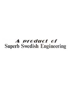 Sticker inch A product of superb Swedish engineeringinch wit/transparant