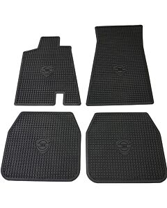 Mattenset 164 zwart rubber  met 164 logo set 4st 1973+1974