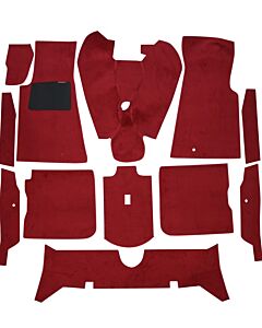 Mattenset 164  vloerbedekking carpet textiel  10 delen ch -50.000  ROOD