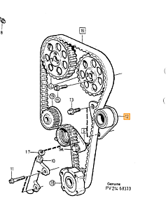 Distributieriem Spanrol 5-CYL benzine Volvo XC70 - 850 - S80 - XC90 - S60 -  V50 - S40 - V40 - C30 - C70 - S70 - V70