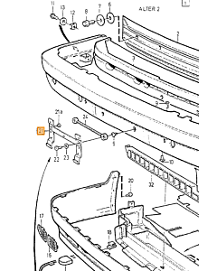 Bumper rail Volvo 850 
